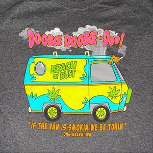 Doobie Doo Long Beach WA Grey Tee